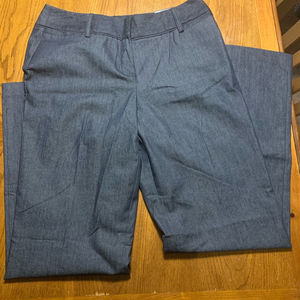Larry Levine Curvy Fit Navy Slacks